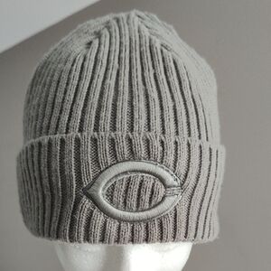 Gray Cincinnati Reds Knit Beanie With Logo And Flannel Lining Unisex
